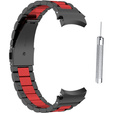 Pasek Bransoleta do Samsung Galaxy Watch 4/5/6 40/42/43/44/45/46/47mm, Czarna / Czerwona