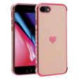 Etui do iPhone 7/8/SE 2020/SE 2022, Electro heart, różowe rose gold