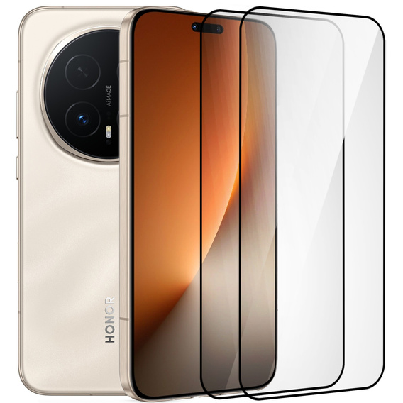 2x Szkło Hartowane do Honor Magic 8 Pro, ERBORD 3D pełne, szybka na cały ekran