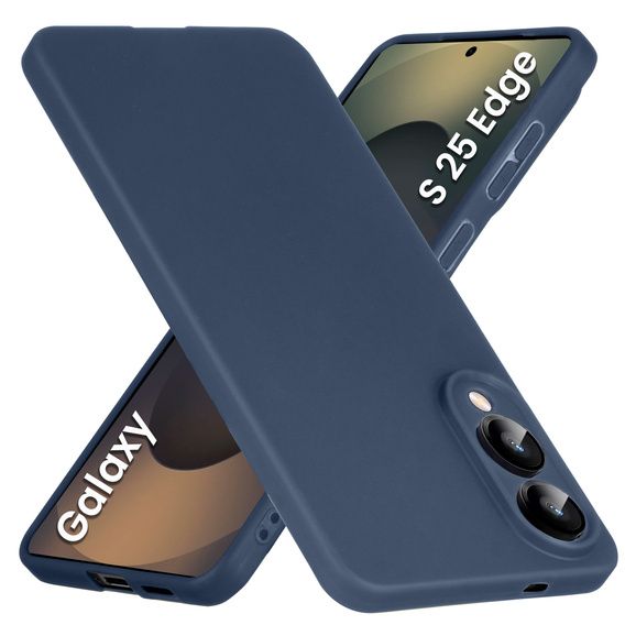 Nakładka Matt TPU do Samsung Galaxy S25 Edge – granatowa