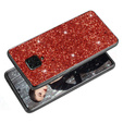 Etui do Xiaomi Redmi Note 9S / 9 Pro, Sparkle brokat czerwone