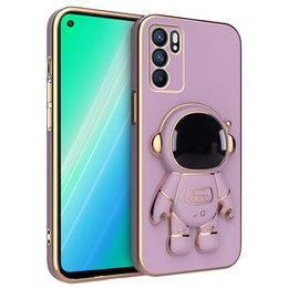 Etui do Oppo Reno6 5G,  Astronaut, fioletowe