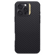 Etui do iPhone 16 Pro Max, pancerne Nillkin, Carbon Fiber, do Magsafe, złote
