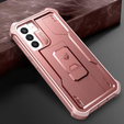 Etui pancerne do Samsung Galaxy S21 FE, Dexnor Full Body, różowe rose gold