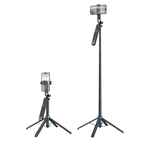 Selfie stick Hoco K22 Handy tripod z pilotem bezprzewodowym - czarny