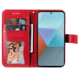 Etui z klapką do Xiaomi Redmi Note 13 Pro 5G, Mandala, czerwone