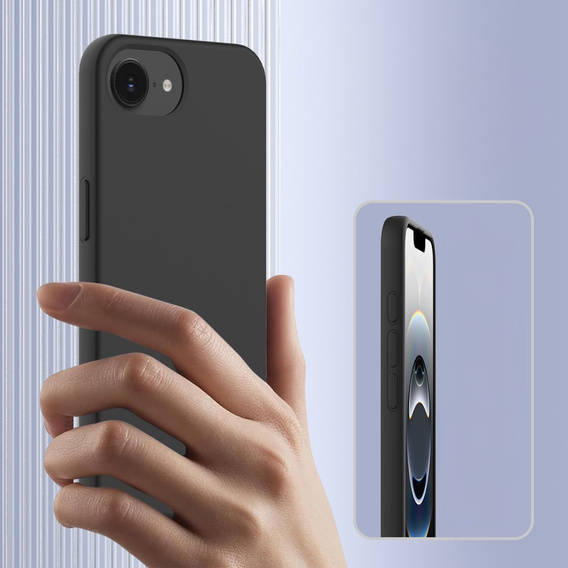 Etui do iPhone 16e, Silicone MagSafe, czarne