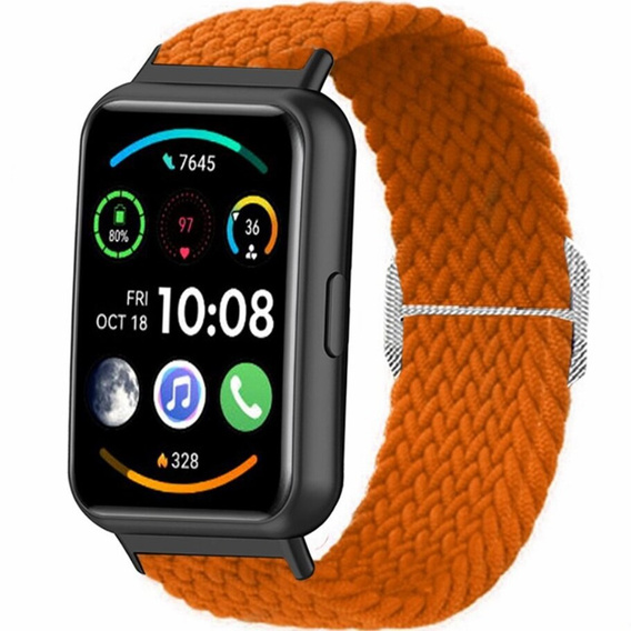 Pasek nylonowy do Huawei Watch Fit 2, Pomarańczowy