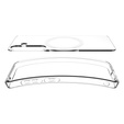 Etui z MagSafe Spigen do Samsung Galaxy S25+ Plus, Ultra Hybrid, przezroczyste / białe + Szkło Hartowane 9H