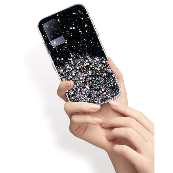 Etui do Vivo V21 5G, Glittery, czarne