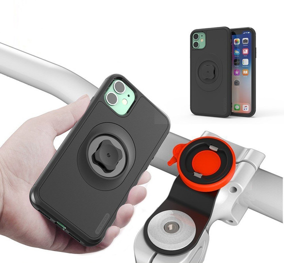 Uchwyt rowerowy na kierownicę + etui ochronne do iPhone 11 (6.1") – mocowanie z systemem blokady