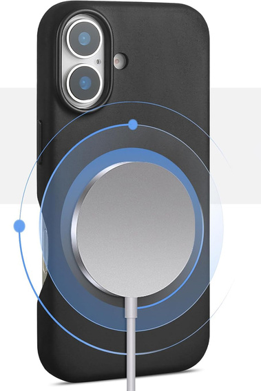 Etui Mujjo Skórzane do iPhone 17, MagSafe, czarne