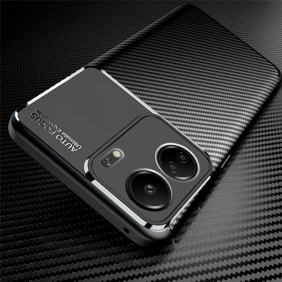 Etui do Xiaomi Redmi 13C / Poco C65, Carbon Gel, czarne