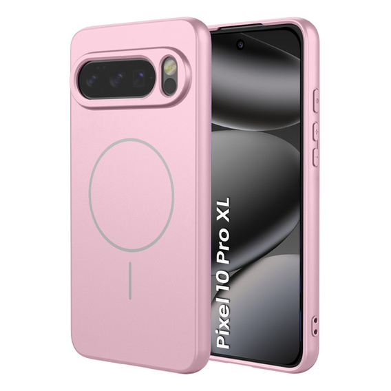 Etui do Google Pixel 10 Pro XL, do MagSafe, silikonowe, różowe
