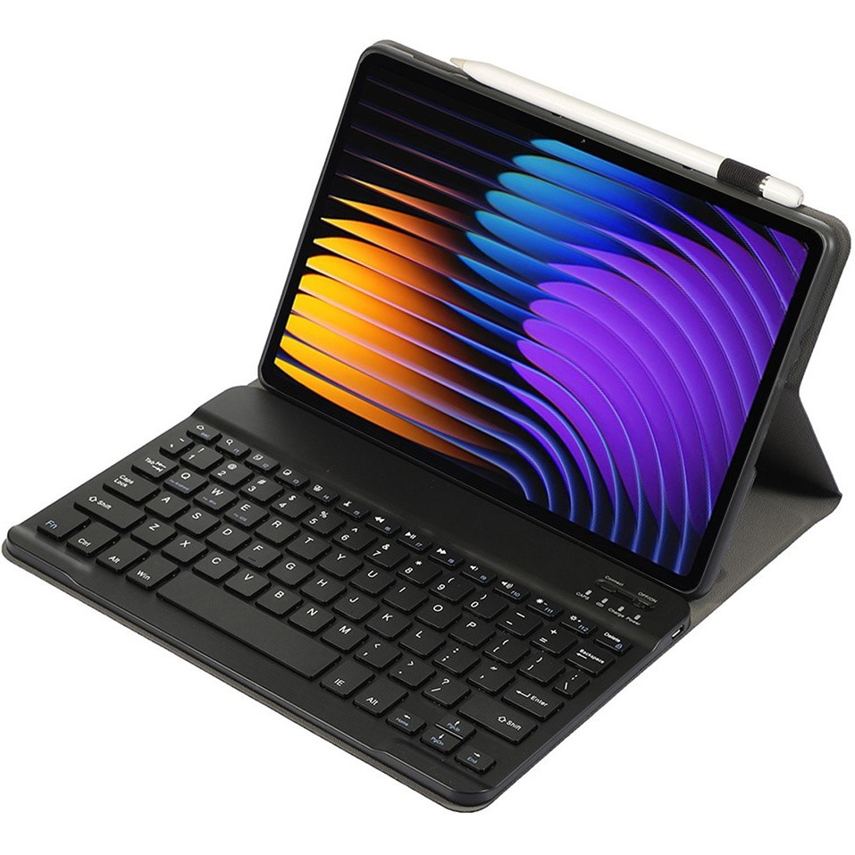 Etui z klawiaturą bluetooth do Xiaomi Pad 7 / Xiaomi Pad 7 Pro, Czarne