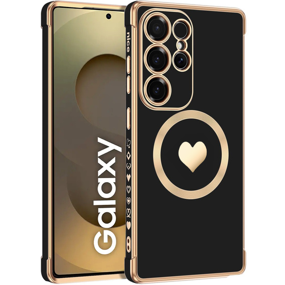 Etui do Samsung Galaxy S25 Ultra, MagSafe Heart, czarne