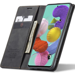 Etui CASEME do Samsung Galaxy A51, Leather Wallet Case, czarne
