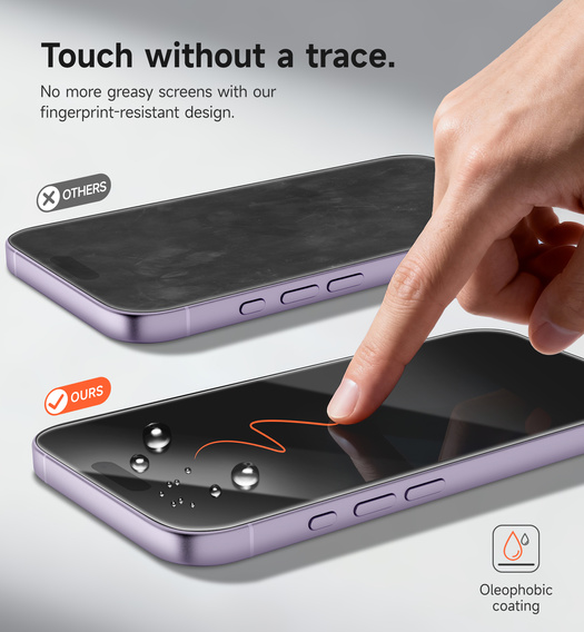 2x SURITCH Szkło Hartowane do iPhone 17 / 16 Pro, przezroczyste