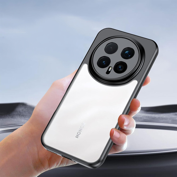 Etui do Honor Magic 8 Pro, Fusion Hybrid, przezroczyste z czarną ramką