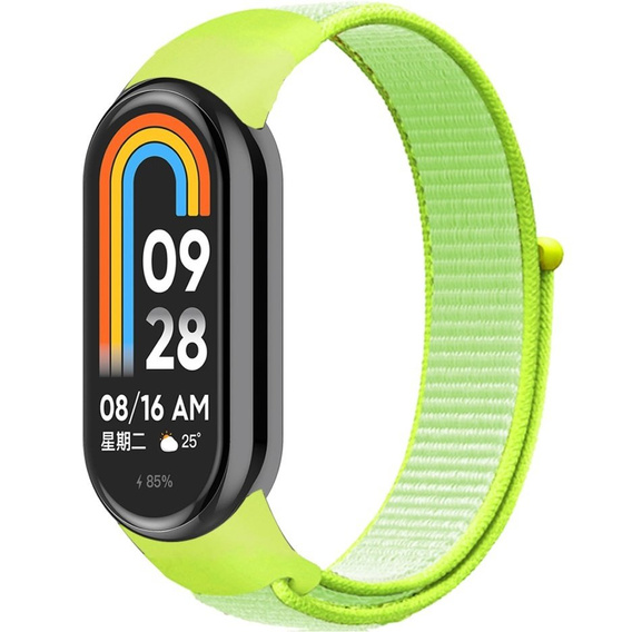 Pasek Nylonowy do Xiaomi Smart Mi Band 8 / Xiaomi Smart Mi Band 9, Limonkowy