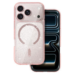 Etui do iPhone 17 Pro Max, ERBORD Glitter MagSafe, różowe