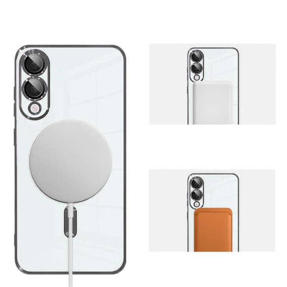 Etui do Samsung Galaxy S25 Edge, Electro MagSafe, czarne + Szkło na ekran
