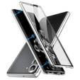 Etui Magnetic Dual Glass MagSafe do Samsung Galaxy S24, srebrne