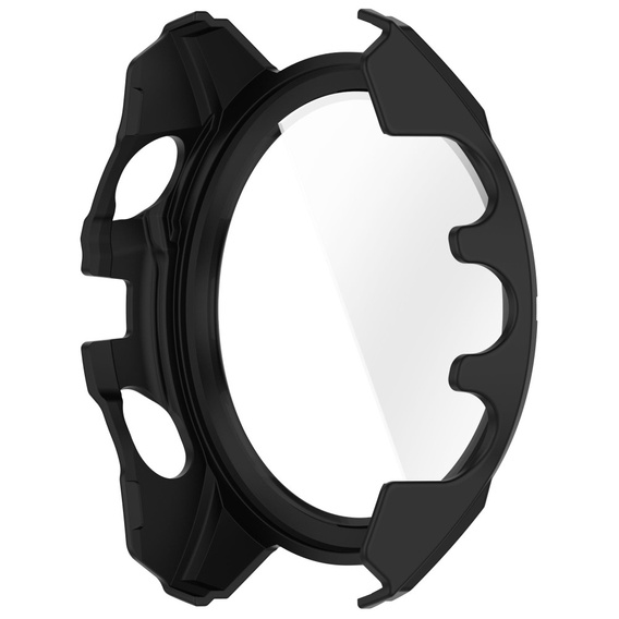 2w1 Etui + Szkło Hartowane do Garmin Fenix 8 47mm, Czarne / Pomarańczowe