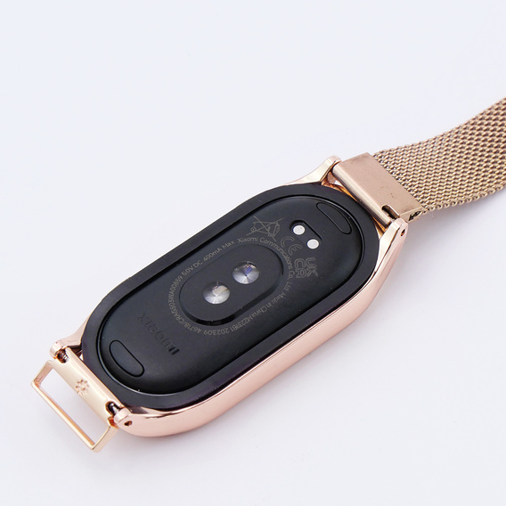 Pasek Bransoleta Milanese do Xiaomi Smart Band 10 / 9 / 8, Różowe złoto