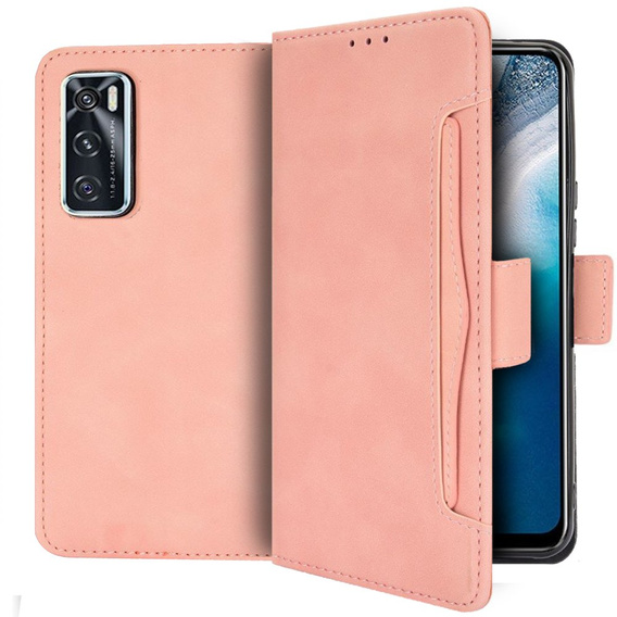 Etui z klapką do vivo V20 SE / vivo Y70 2020, Card Slot, różowe