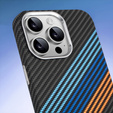 Etui do iPhone 16 Pro Max, Carbon Fiber MagSafe, granatowe