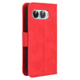 Etui z klapką do T Phone 3 5G, Card Slot, czerwone