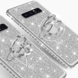 Etui do Samsung Galaxy S10+ Plus, Bling brokat, Srebrne