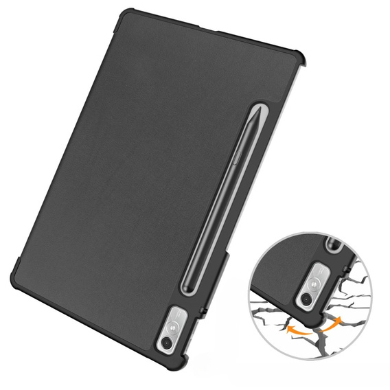 Etui do Lenovo Tab P11 Pro Gen 2 TB132FU TB132XU 11.2", Trójdzielne z miejscem na rysik, Czarne