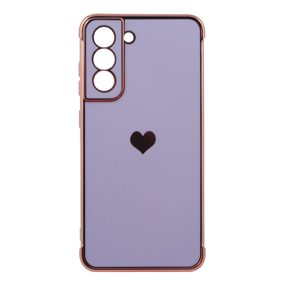 Etui do Samsung Galaxy S21 FE, Electro heart, fioletowe