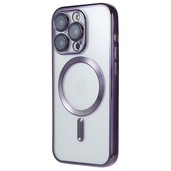 Zestaw Etui do iPhone 14 Pro, MagSafe Hybrid, fioletowe + Szkło