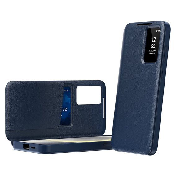 Etui do Samsung Galaxy S25 FE, Smart View Wallet, niebieskie
