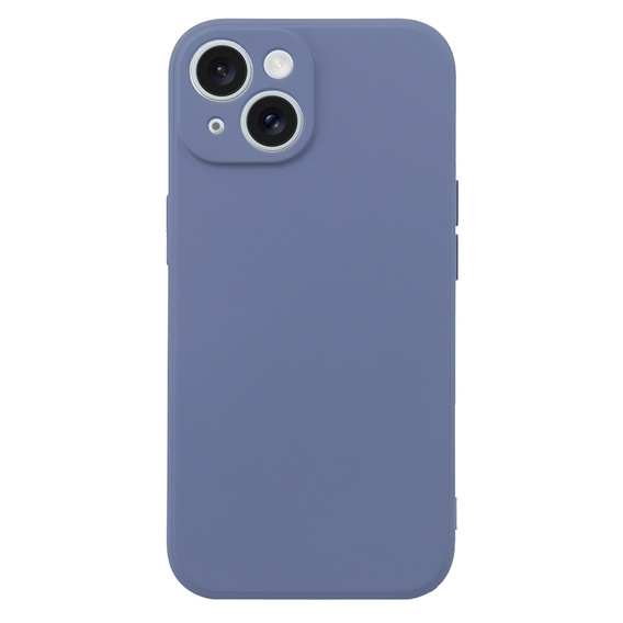 Etui do iPhone 15 Plus, Silicone Lite, szare