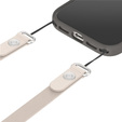 Smycz na telefon kompatybilna z etui do iPhone 17, odpinana magnetyczna klamra, pasek na szyję – beżowa