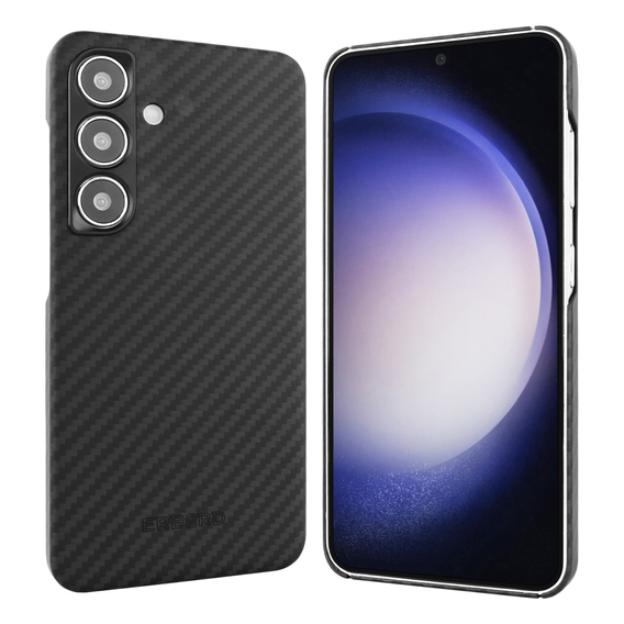 Etui do Samsung Galaxy S24, ERBORD Full Kevlar, do MagSafe, czarne