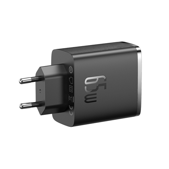 Baseus Cube Pro – uniwersalna ładowarka 65 W (2× USB‑C + 1× USB‑A), czarna