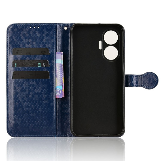 Etui z klapką do Xiaomi Poco F7 Wallet Rhombus - niebieskie