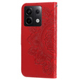 Etui z klapką do Xiaomi Redmi Note 13 Pro 5G, Mandala, czerwone