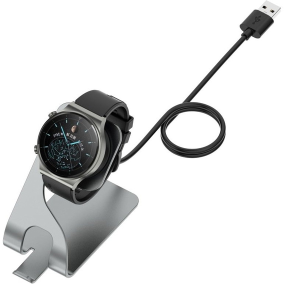 Ładowarka USB Stacja Dokująca do Huawei Watch 3 / 3 Pro / GT 2 Pro, Szara