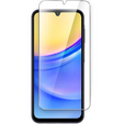 Etui do Samsung Galaxy A15, Silicone Lite, różowe + szkło 9H