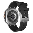 Pasek Silikonowy do Samsung Galaxy Watch 8 / 8 Classic, Srebrny / Czarny