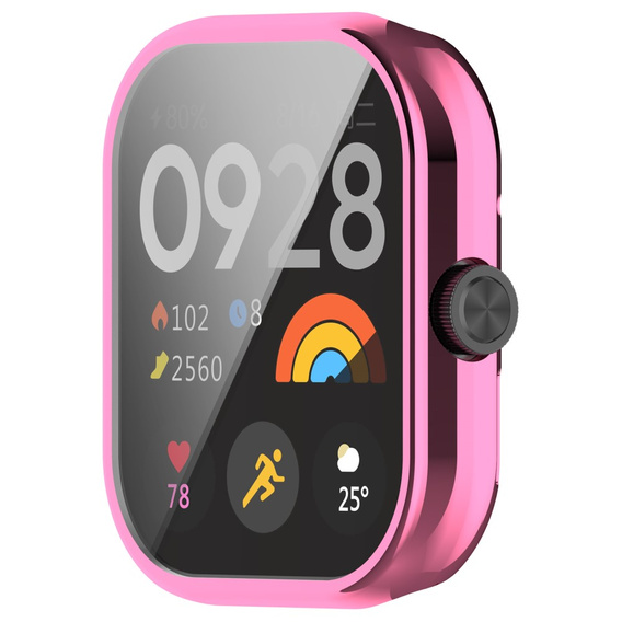 2w1 Etui z Osłoną na ekran do Xiaomi Redmi Watch 4, Różowe