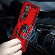 Etui pancerne do Samsung Galaxy Z Fold3 5G, Nox Case Ring, czerwone