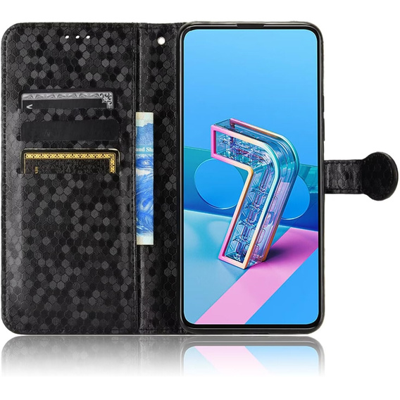 Etui z klapką do Xiaomi Redmi A5, Wallet Rhombus, czarne