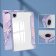 Stylowe etui do Samsung Galaxy Tab A9 – Smartcase Hybrid Marble fioletowe